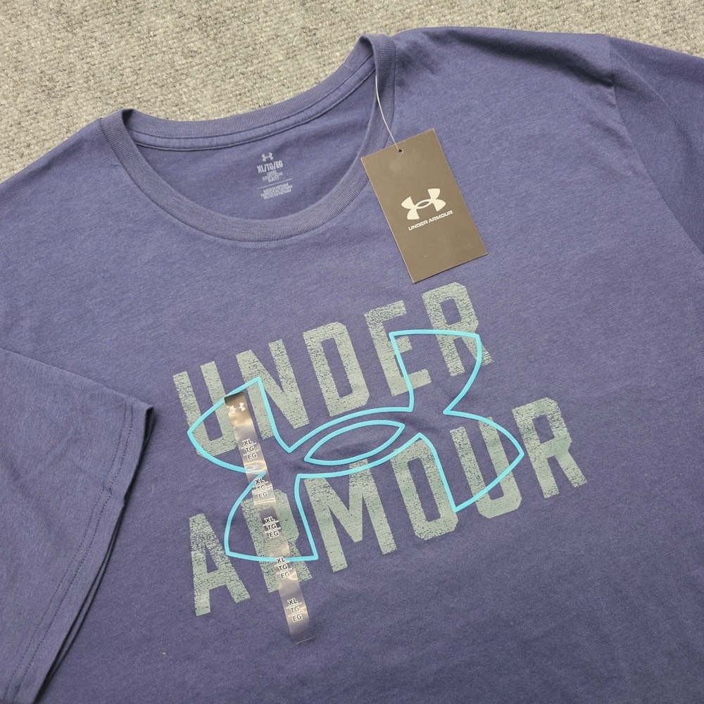 Under Armour Men's XL Graphic T-Shirt Blue Vintage Logo Loose Fit 6010703 NWT